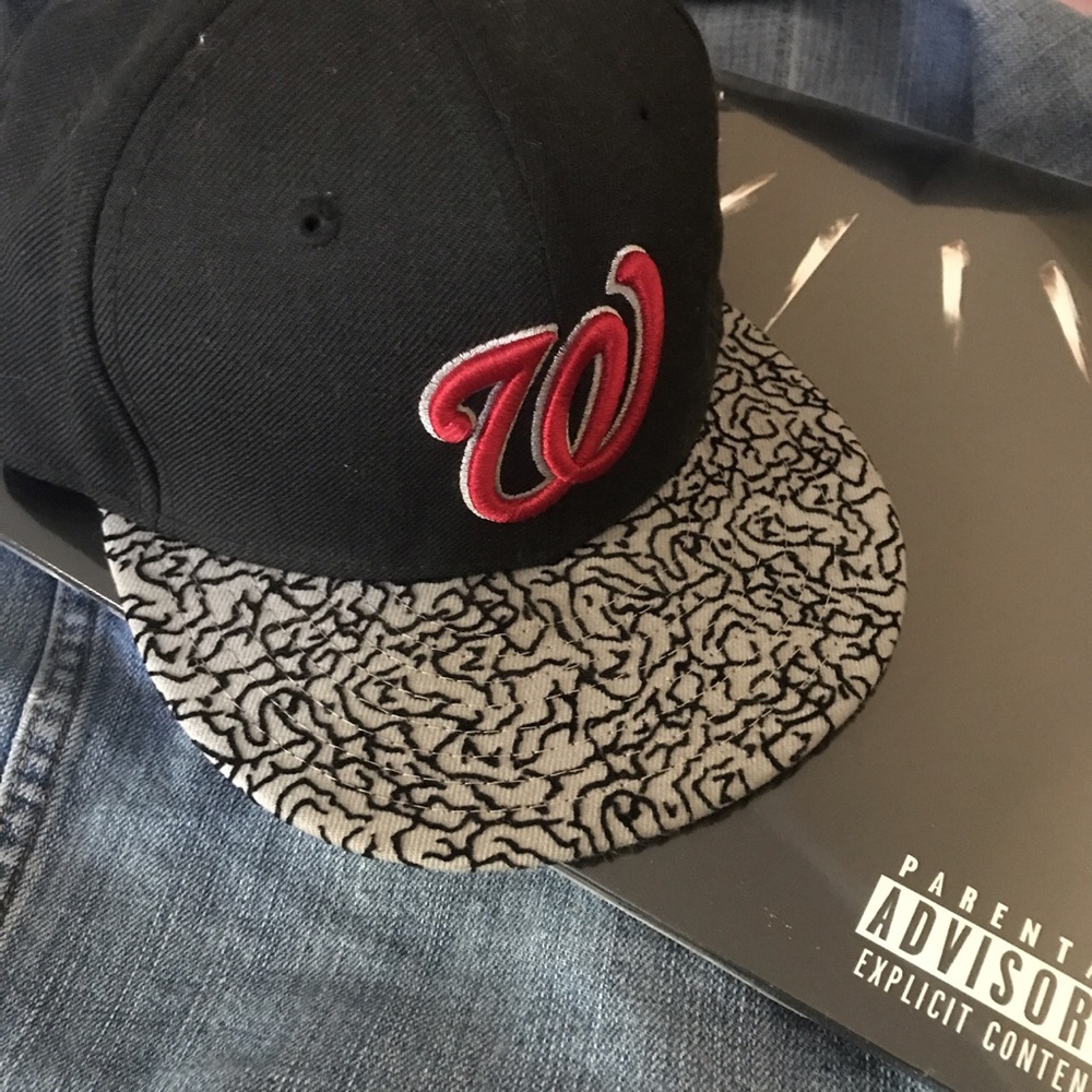 Jordan 3 Black Cement style New Era Fitted 7.5